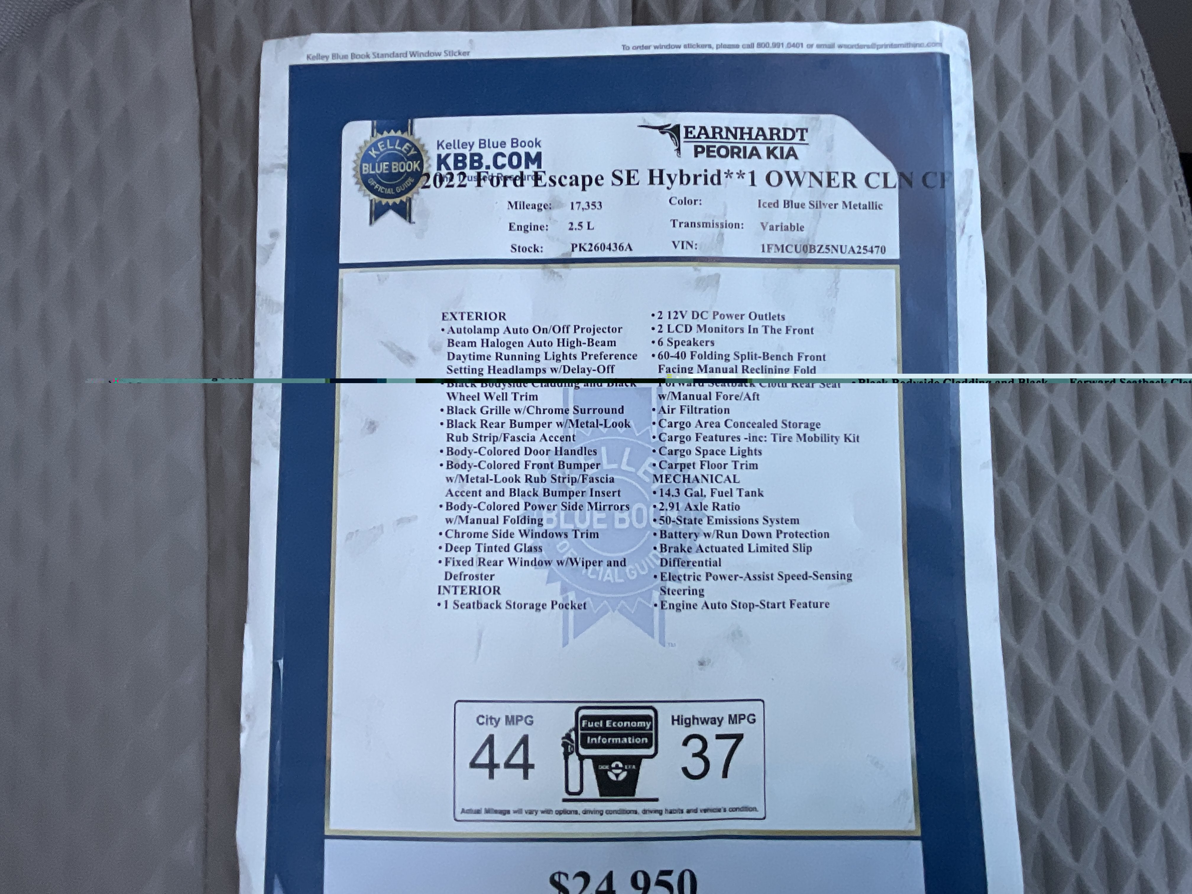 2022 Ford Escape SE Hybrid**1 OWNER CLN CF