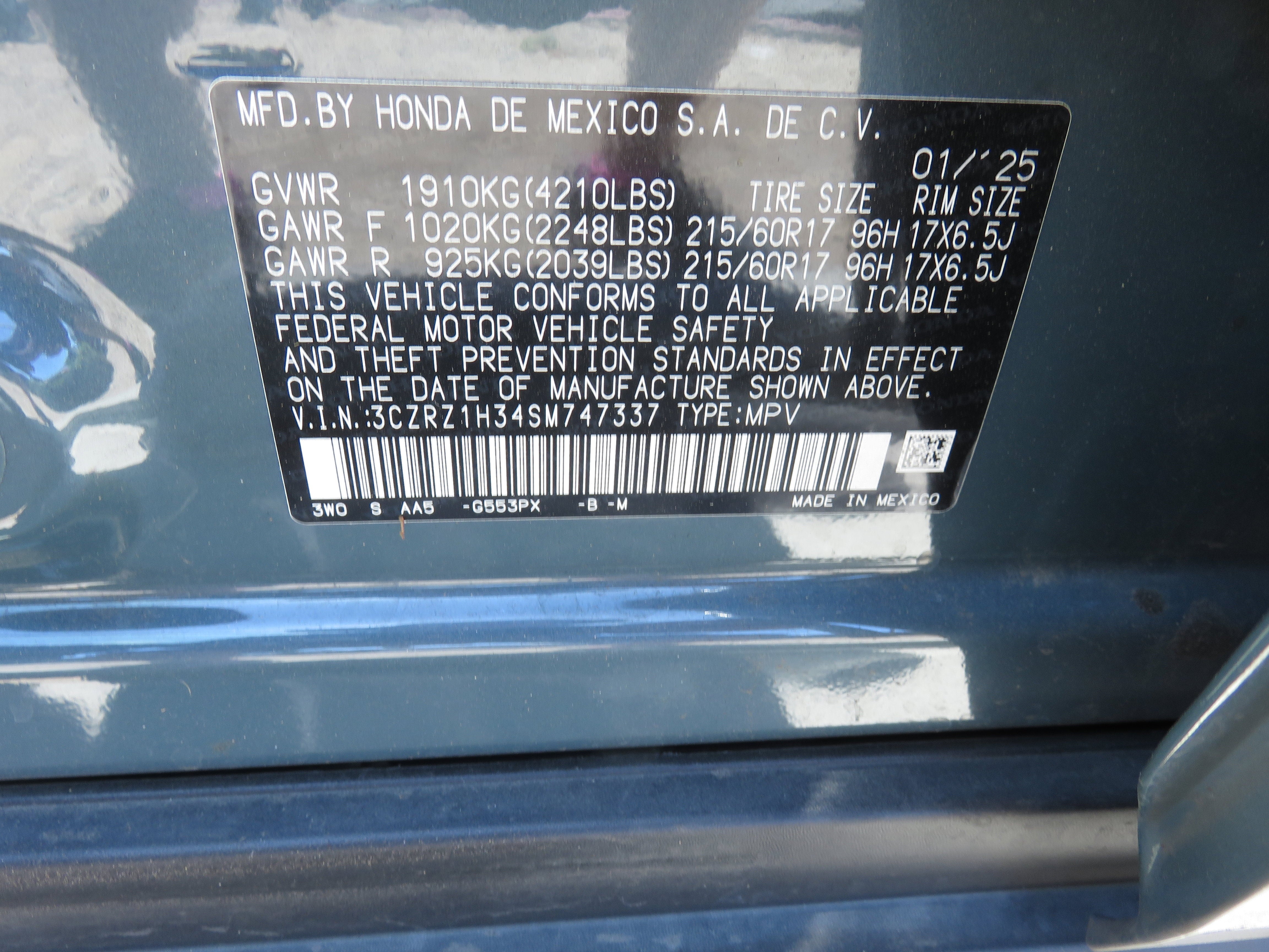 2025 Honda HR-V LX***1 OWNER CLN CF**