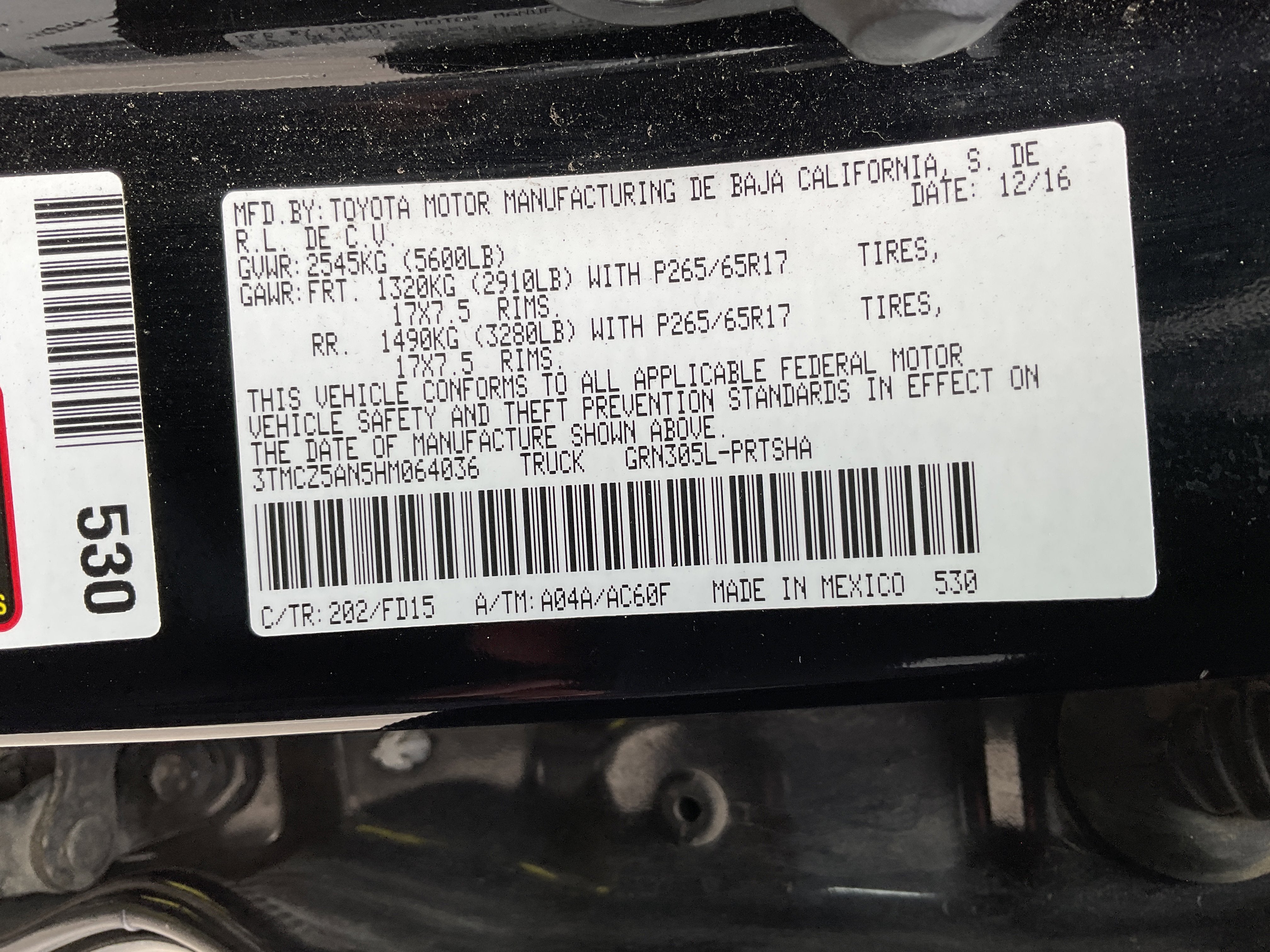 2017 Toyota Tacoma TRD Sport