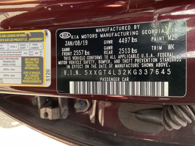 2019 Kia Optima S**1 OWNER CLN CF**