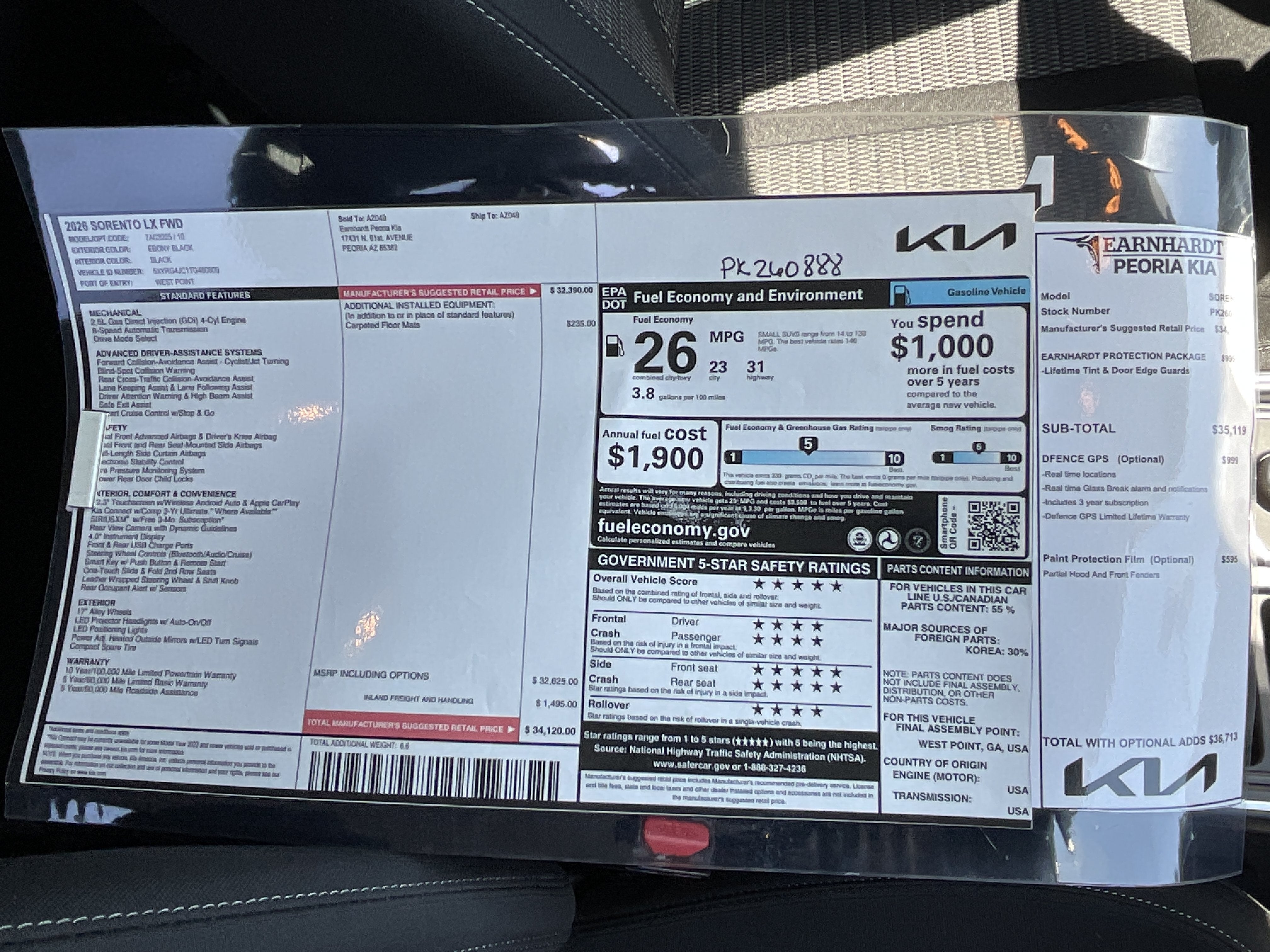 2026 Kia Sorento LX