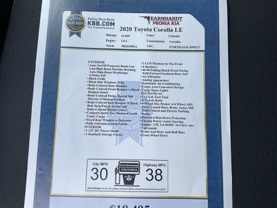 2020 Toyota Corolla LE**2 OWNER WELL MAINT