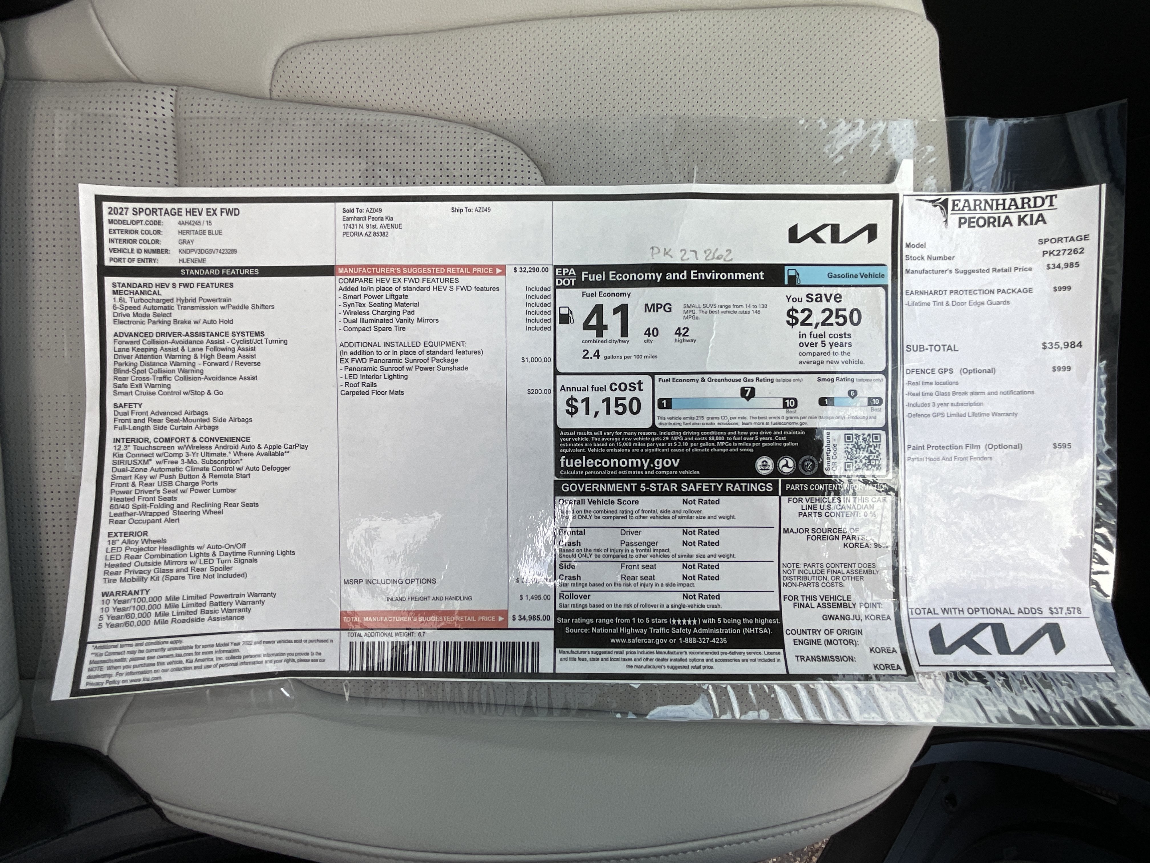 2027 Kia Sportage Hybrid EX