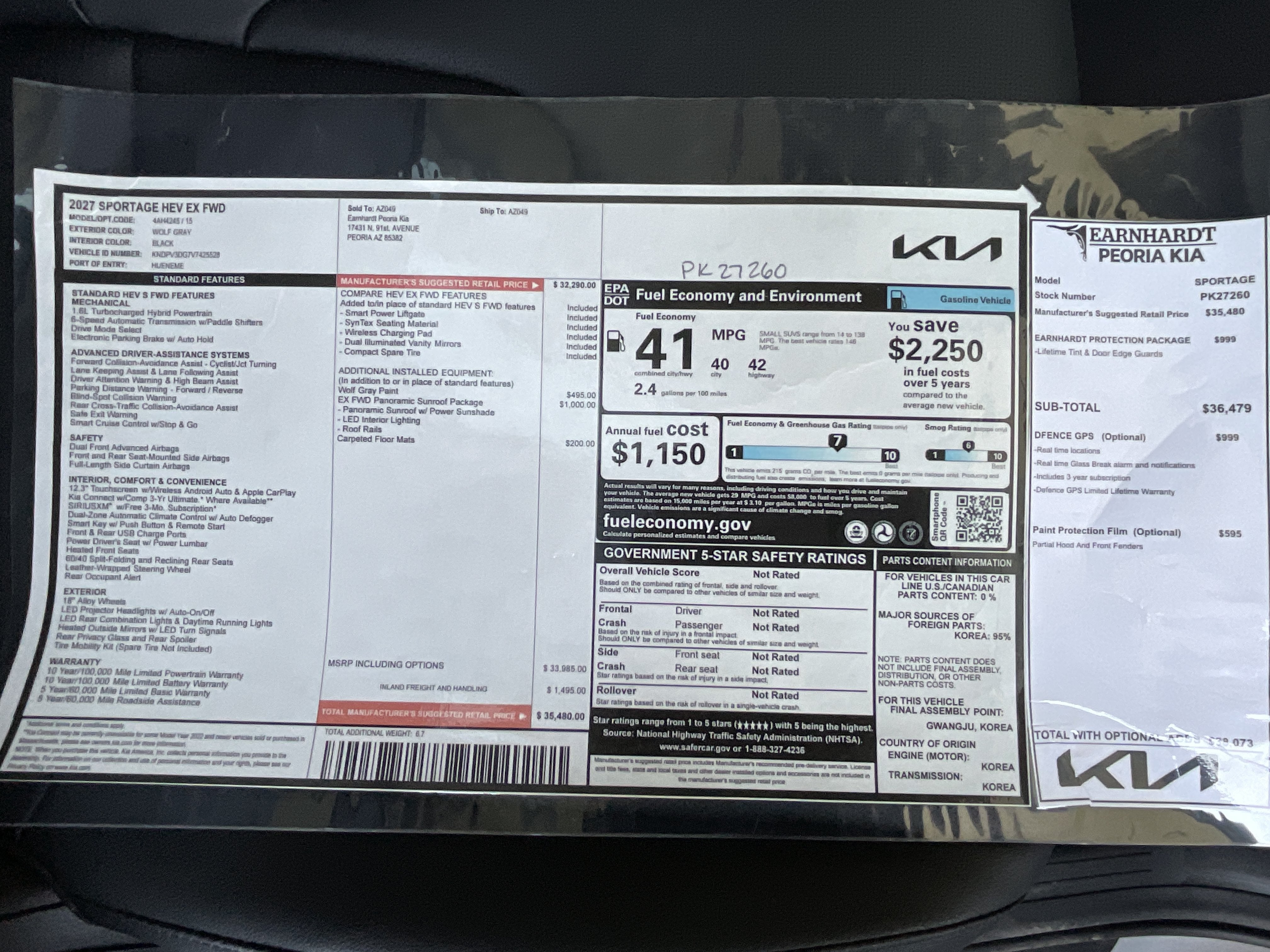 2027 Kia Sportage Hybrid EX