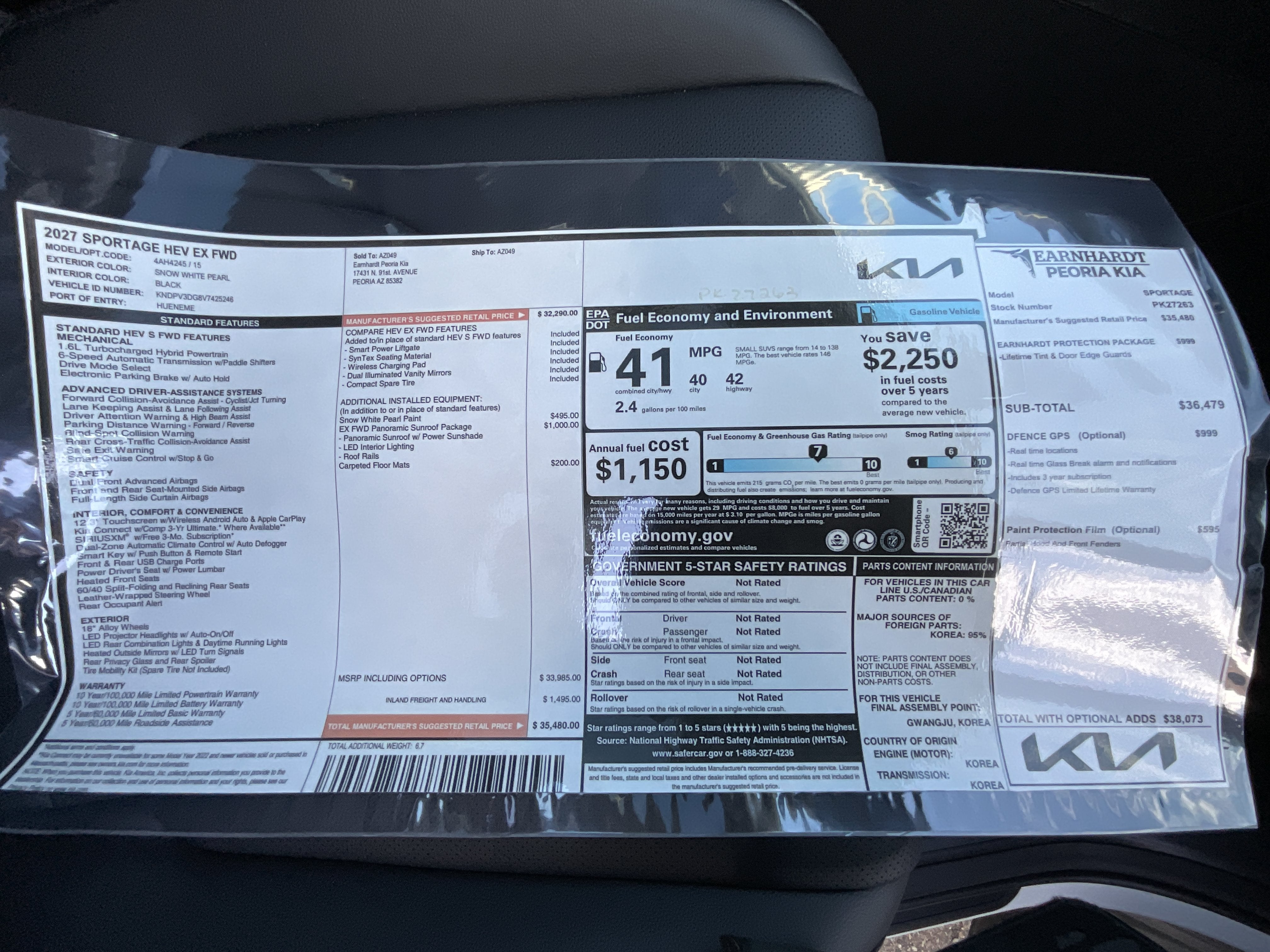 2027 Kia Sportage Hybrid EX