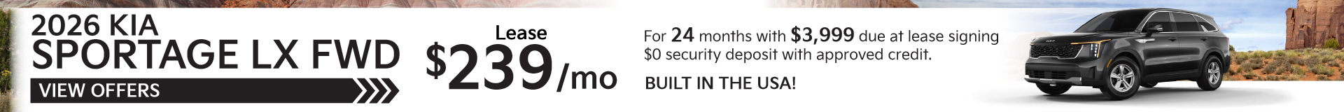 2026 Kia Sportage LX FWD • BUILT IN THE USA!