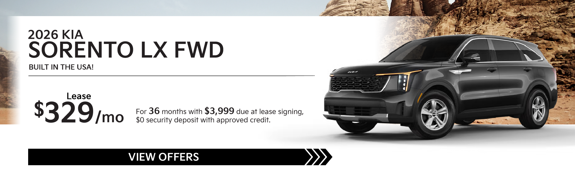 2026 Kia Sorento LX FWD • BUILT IN THE USA!