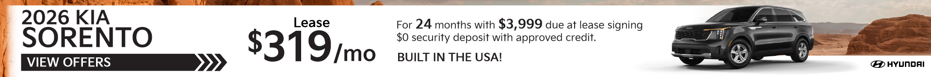 2026 Kia Sorento LX FWD • BUILT IN THE USA!