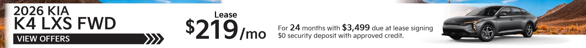 2026 Kia K4 LXS FWD